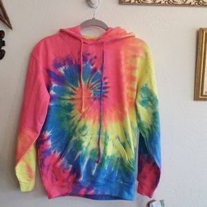 Exist  Boho Hippie Tie Dye  Hoodie Sweatshirt